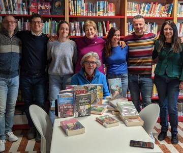 Festeggiamenti con lo staff della biblioteca